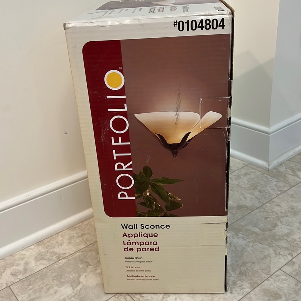 NWOT; Portfolio Wall Sconce